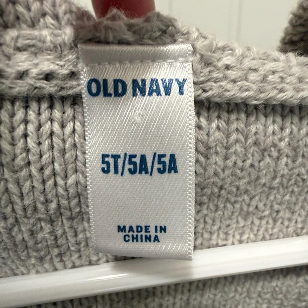 Old Navy Gray Cable Knit Sweater Jacket for Toddler